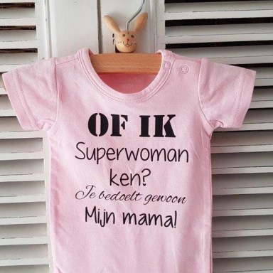 Baby Shirtje met tekst voor mama
